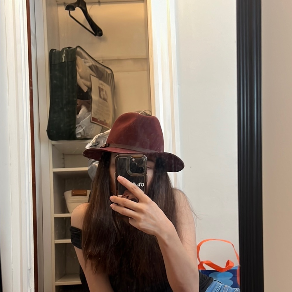 Elegant Burgundy Women's Hat